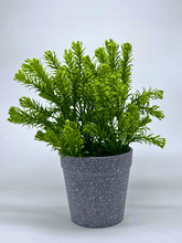 Artificial Green Foliage Potted Plant in Speckled Gray Pot